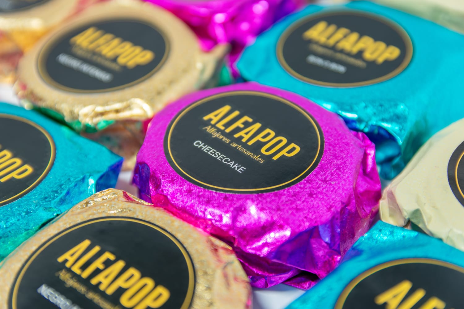 Alfajores artesanales ALFAPOP en exhibición